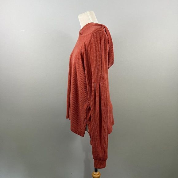 NWT PROJECT SOCIAL T Orange‎ Ribbed Hooded Sweater (XL) - Picture 4 of 8